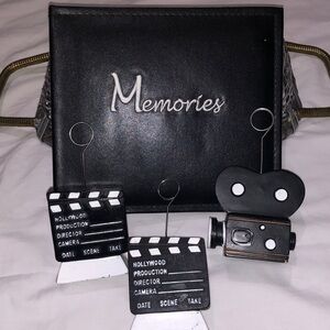 Memories Photo Album & 3 Hollywood Style Photo Stands
